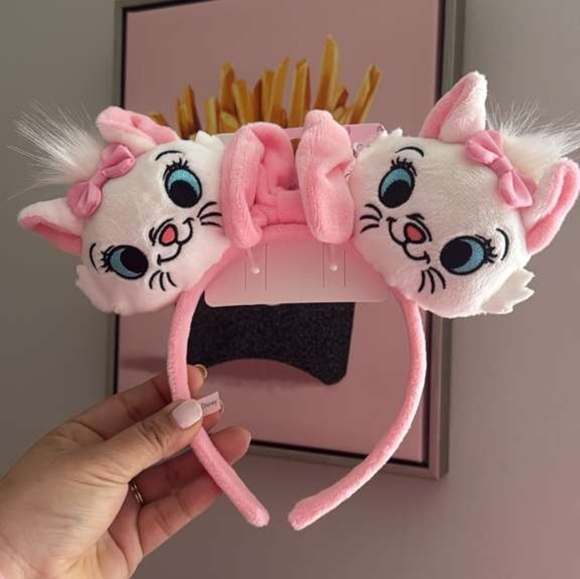 Disney Accessories - Disney Marie Pink Plush Ears, Headband, Primark